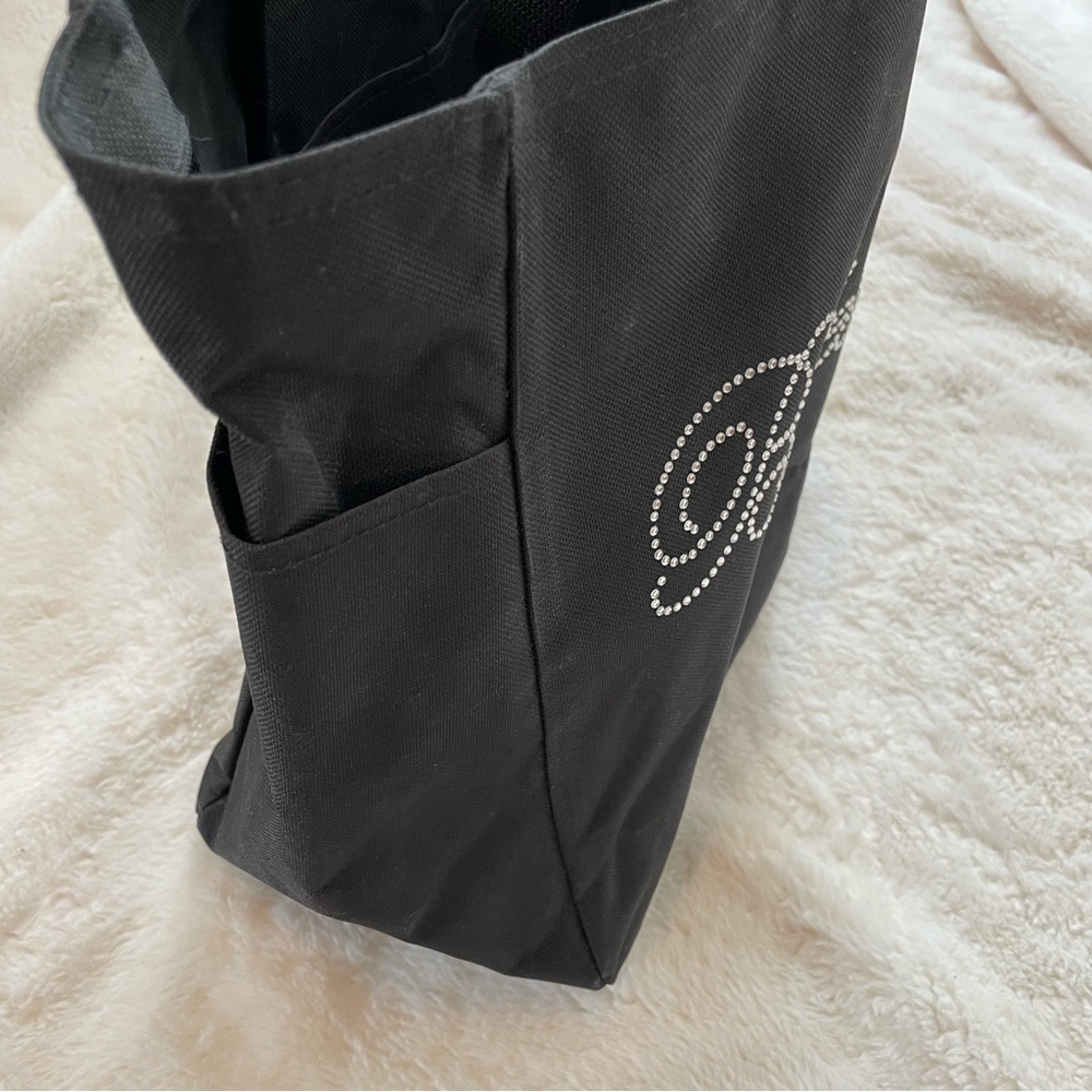 Elevate Your Bridal Party with Our 12x18 Rhinestone Bridesmaid Tote Bag in Black - Picture 3 of 7